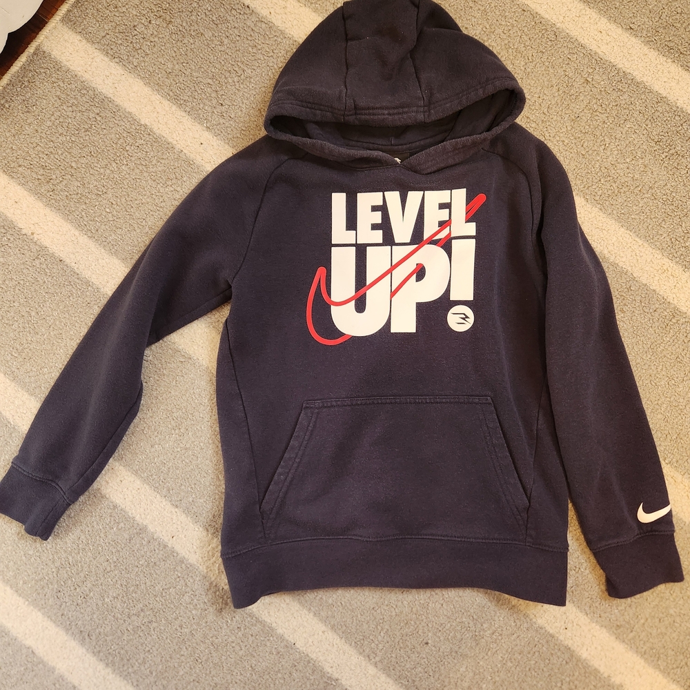 Nike Kids Navy Hoodie - Level Up Design
